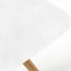 Venkovní stůl s dřevěnou základnou a totálně bílou keramickou deskou - Infinity Viadurini