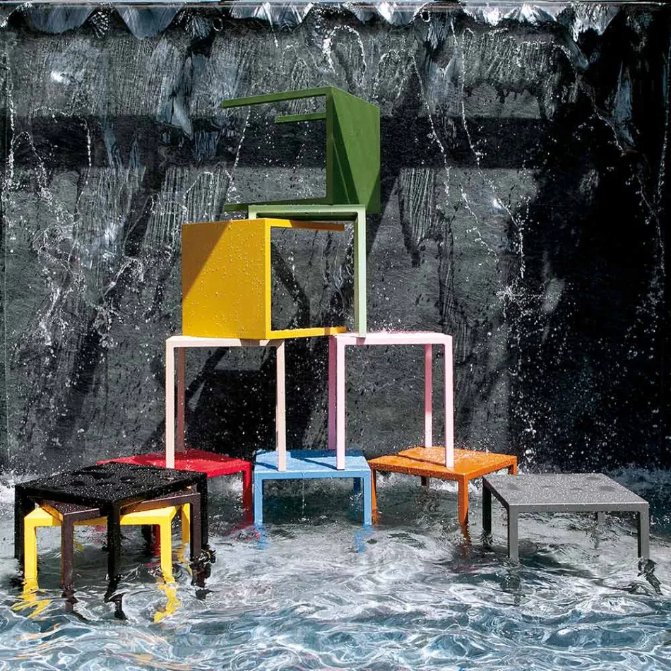 Venkovní stůl s pozinkovanou ocelovou konstrukcí Made in Italy - Azul Viadurini