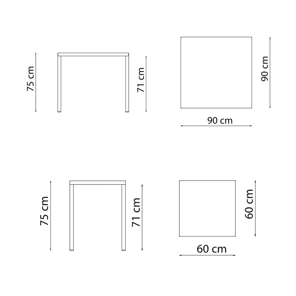 Venkovní stůl s pozinkovanou ocelovou konstrukcí Made in Italy - Azul Viadurini
