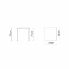 Moderní stohovatelný čtvercový kovový venkovní stůl vyrobený v Itálii - Aila Viadurini