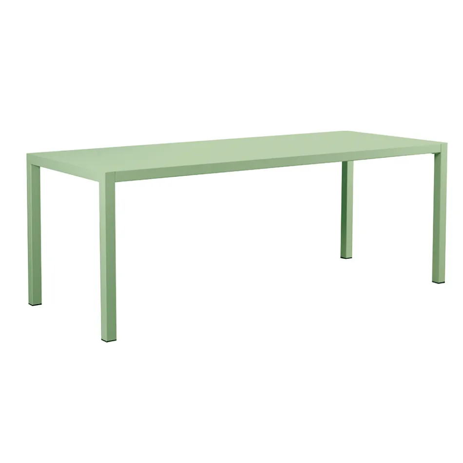 Obdélníkový venkovní stůl z pozinkované oceli Made in Italy - Azul Viadurini