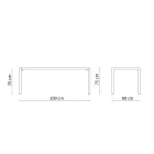 Obdélníkový venkovní stůl z pozinkované oceli Made in Italy - Azul Viadurini