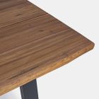 Venkovní stůl z akáciového dřeva s nohama z lakované oceli - Sheldon Viadurini