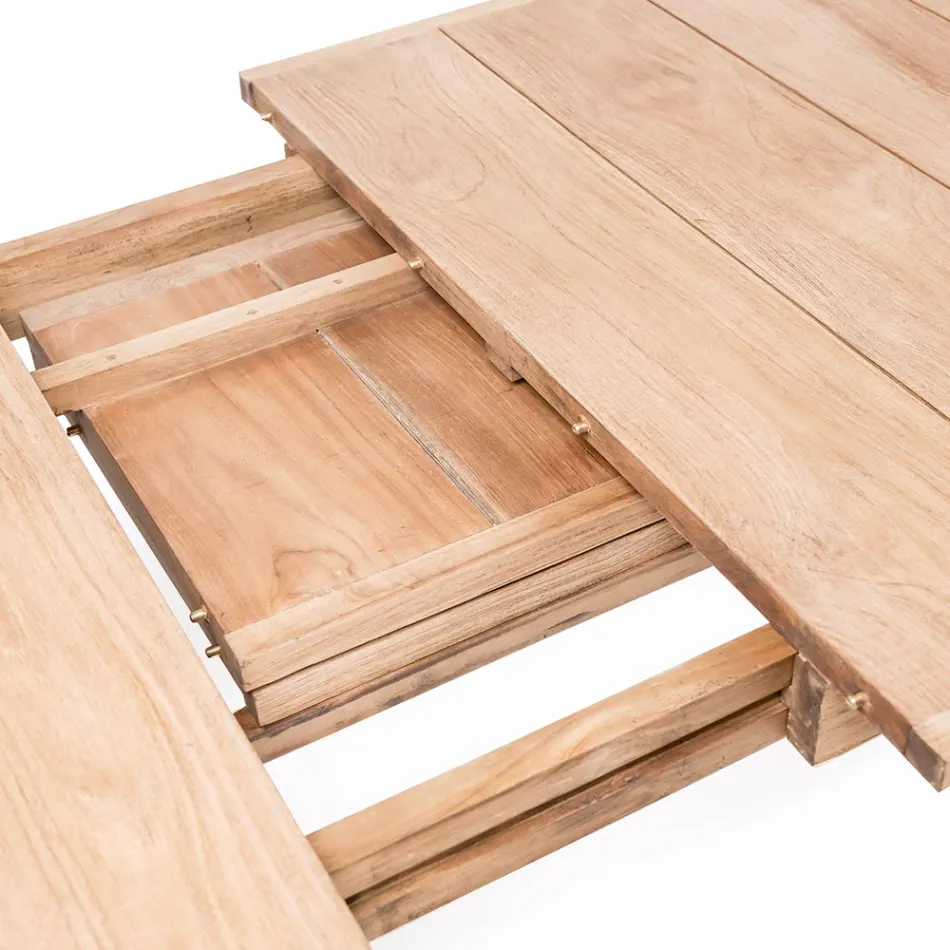 Venkovní stůl z teakového dřeva Rozkládací na 270 cm - Marie Viadurini