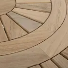 Venkovní teakový stůl s otočnou centrální deskou, Homemotion - Dimitris Viadurini