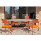 Travertinový venkovní stůl s mozaikovými vložkami vyrobený v Itálii - elegantní Viadurini