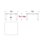 Venkovní stůl Hpl Top nebo Keramika Made in Italy - Plinto by Varaschin Viadurini