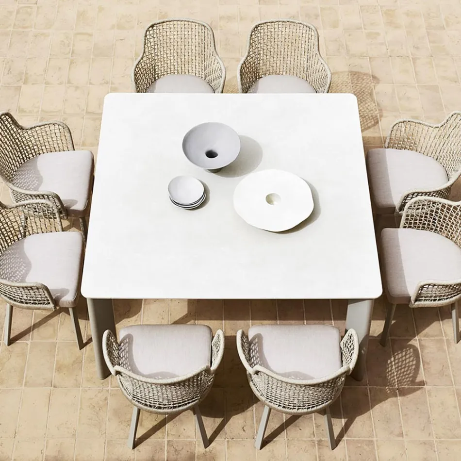 Outdoor Table Top Hpl nebo Ceramic Made in Italy - Plinto by Varaschin Viadurini