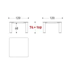 Venkovní stůl Hpl nebo keramika Made in Italy - Plinto by Varaschin Viadurini