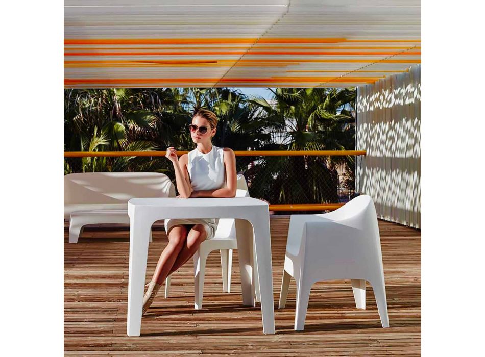 Masivní čtvercový venkovní stůl Vondom z polypropylenu, design Viadurini