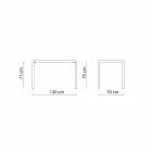 Samonivelační pravoúhlý venkovní stolek vyrobený v Itálii - Binda Viadurini