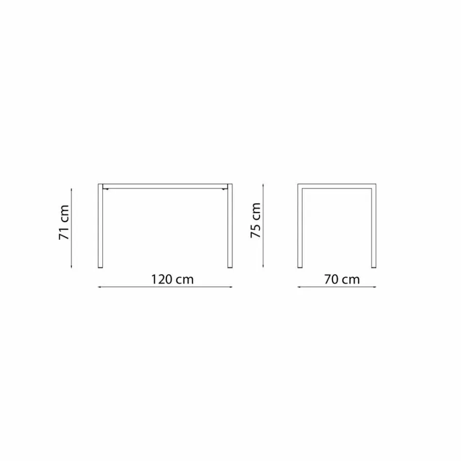 Samonivelační pravoúhlý venkovní stolek vyrobený v Itálii - Binda Viadurini