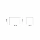 Samonivelační pravoúhlý venkovní stolek vyrobený v Itálii - Binda Viadurini