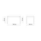 Samonivelační pravoúhlý venkovní stolek vyrobený v Itálii - Binda Viadurini