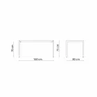 Samonivelační pravoúhlý venkovní stolek vyrobený v Itálii - Binda Viadurini