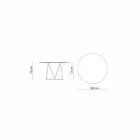 Kulatý moderní venkovní stůl z lakovaného kovu vyrobený v Itálii - Ibra Viadurini