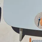 Varaschin Ellisse design venkovní stůl v barevném hliníku Viadurini