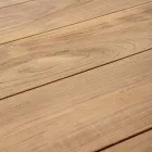 Zahradní stůl 180x90 cm s hliníkovou základnou a teakovou deskou - průměr Viadurini