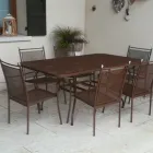 180cm kovový síťovaný zahradní stůl vyrobený v Itálii - Lirion Viadurini