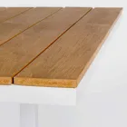 Rozkládací zahradní stůl z bílého hliníku Moderní Homemotion - Sciullo Viadurini