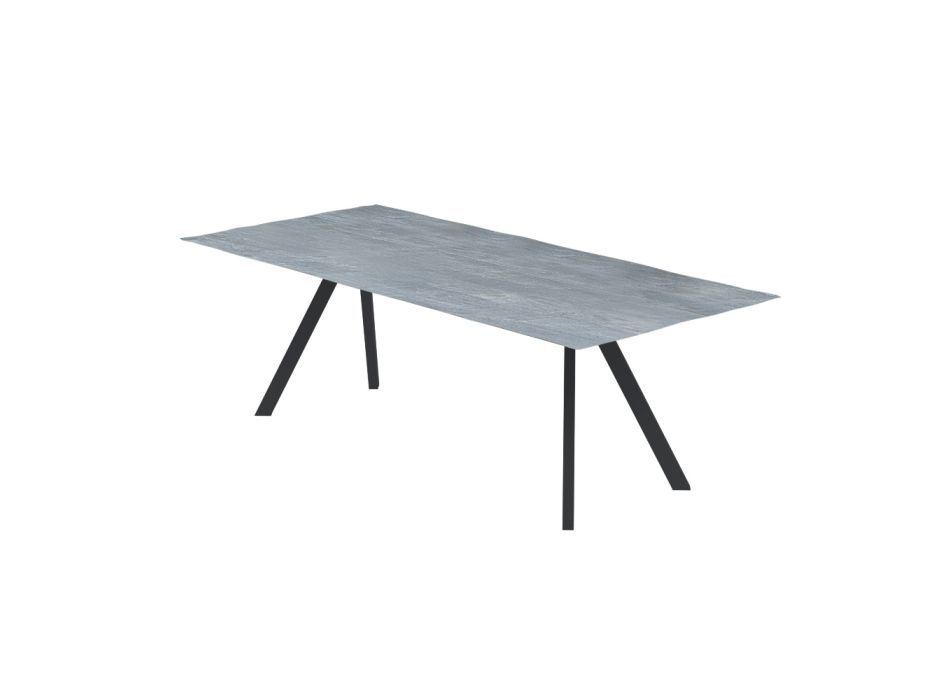 Podnož zahradního stolu z pozinkované oceli s deskou HPL Made in Italy - Brienne Viadurini