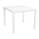 Zahradní stůl s lakovanou hliníkovou konstrukcí a skleněnou deskou - Salim Viadurini