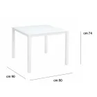 Zahradní stůl s lakovanou hliníkovou konstrukcí a skleněnou deskou - Salim Viadurini