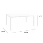 Zahradní stůl s lakovanou hliníkovou konstrukcí a skleněnou deskou - Salim Viadurini