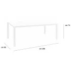 Zahradní stůl s lakovanou hliníkovou konstrukcí a skleněnou deskou - Salim Viadurini