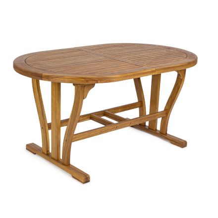 Rozkládací designový zahradní stůl až 200 cm oválný ze dřeva - Roxen Viadurini