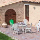 Stolek se skleněnou deskou projektování zahrady Romeo, ruční Viadurini