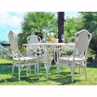 Stolek se skleněnou deskou projektování zahrady Romeo, ruční Viadurini