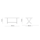 Zahradní stůl z pozinkované oceli Made in Italy - Blair Viadurini