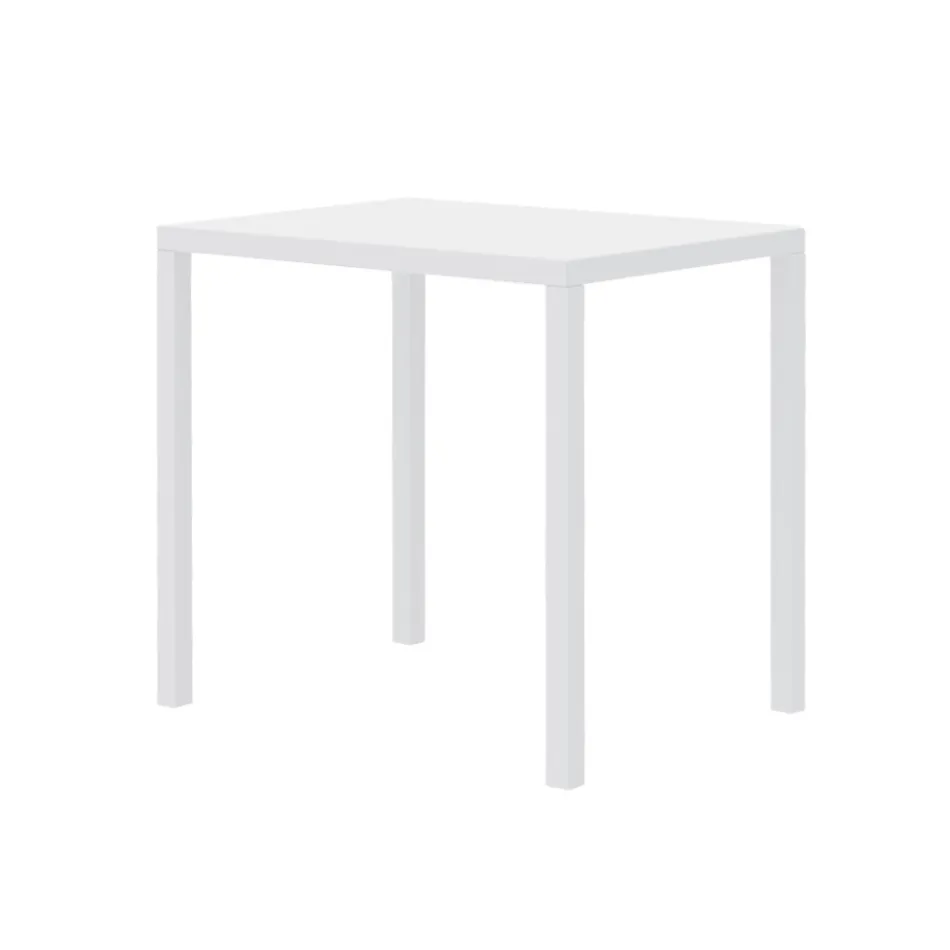 Obdélníkový zahradní stůl z pozinkované oceli Made in Italy - Azul Viadurini