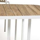 Hliníkový a teakový zahradní stůl se 4 židlemi - Eugene Viadurini