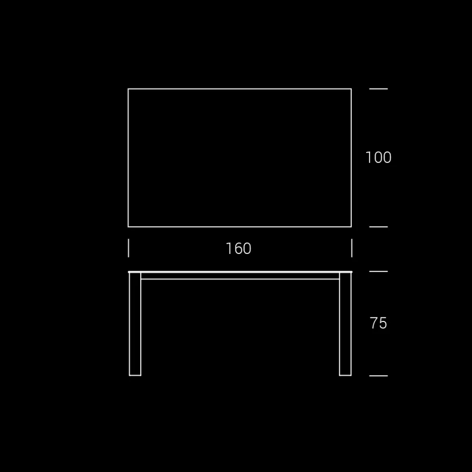 HPL zahradní stůl s hliníkovou konstrukcí Made in Italy - Carl Viadurini