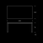 HPL zahradní stůl s hliníkovou konstrukcí Made in Italy - Carl Viadurini