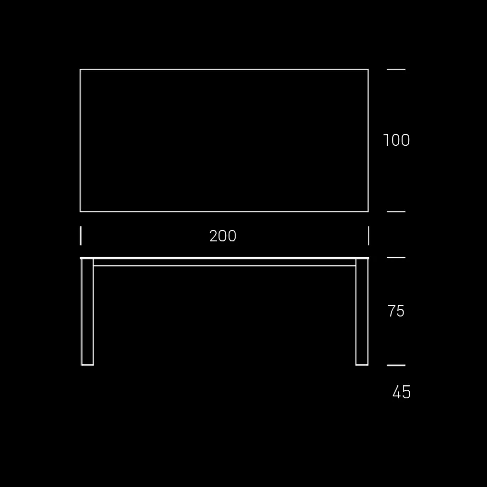 HPL zahradní stůl s hliníkovou konstrukcí Made in Italy - Carl Viadurini
