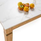 Zahradní stůl z přírodního teaku a keramické desky - Artes Viadurini