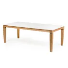 Zahradní stůl z přírodního teaku a keramické desky - Artes Viadurini