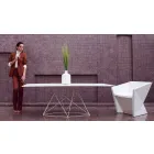 Moderní zahradní stůl z polypropylenu a nerezové oceli Faz Vondom Viadurini