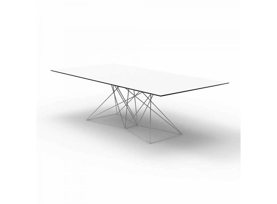 Moderní zahradní stůl z polypropylenu a nerezové oceli Faz Vondom Viadurini