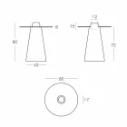 Skleněná polypropylenová skleněná tabulka (H80) vyrobená v Itálii Viadurini