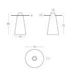 Skleněná polypropylenová skleněná tabulka (H80) vyrobená v Itálii Viadurini
