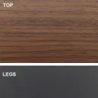 Jídelní stůl ve tvaru sudu s dýhovanou deskou Made in Italy - Settimmio Viadurini