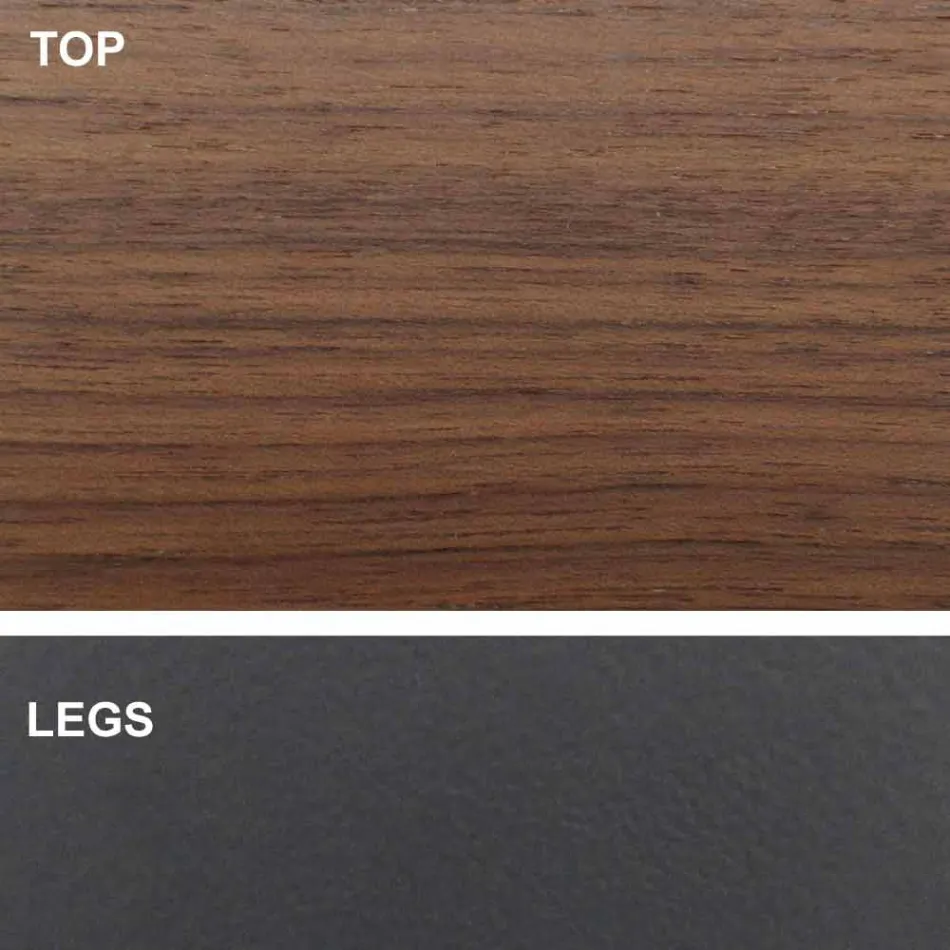 Jídelní stůl ve tvaru sudu s dýhovanou deskou Made in Italy - Settimmio Viadurini