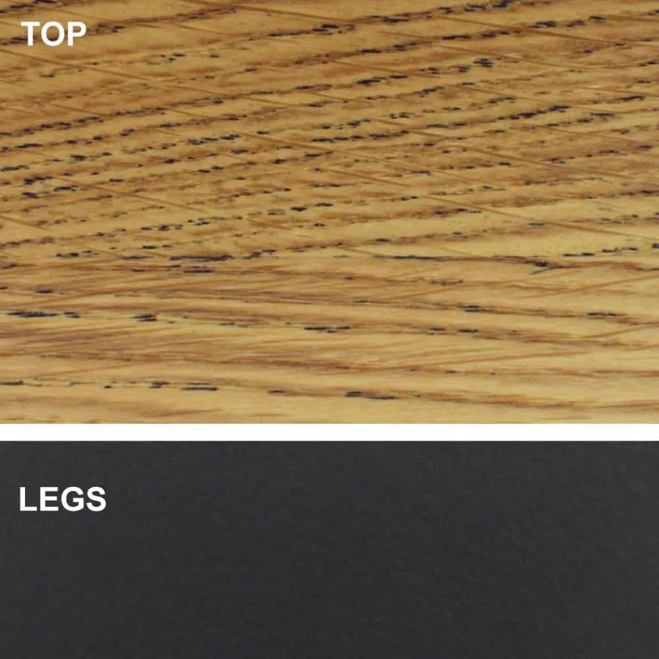 Jídelní stůl ve tvaru sudu s dýhovanou deskou Made in Italy - Settimmio Viadurini