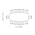 Luxusní Made in Italy Jídelní stůl ve tvaru sudu z Fenix a oceli - Settimmio Viadurini