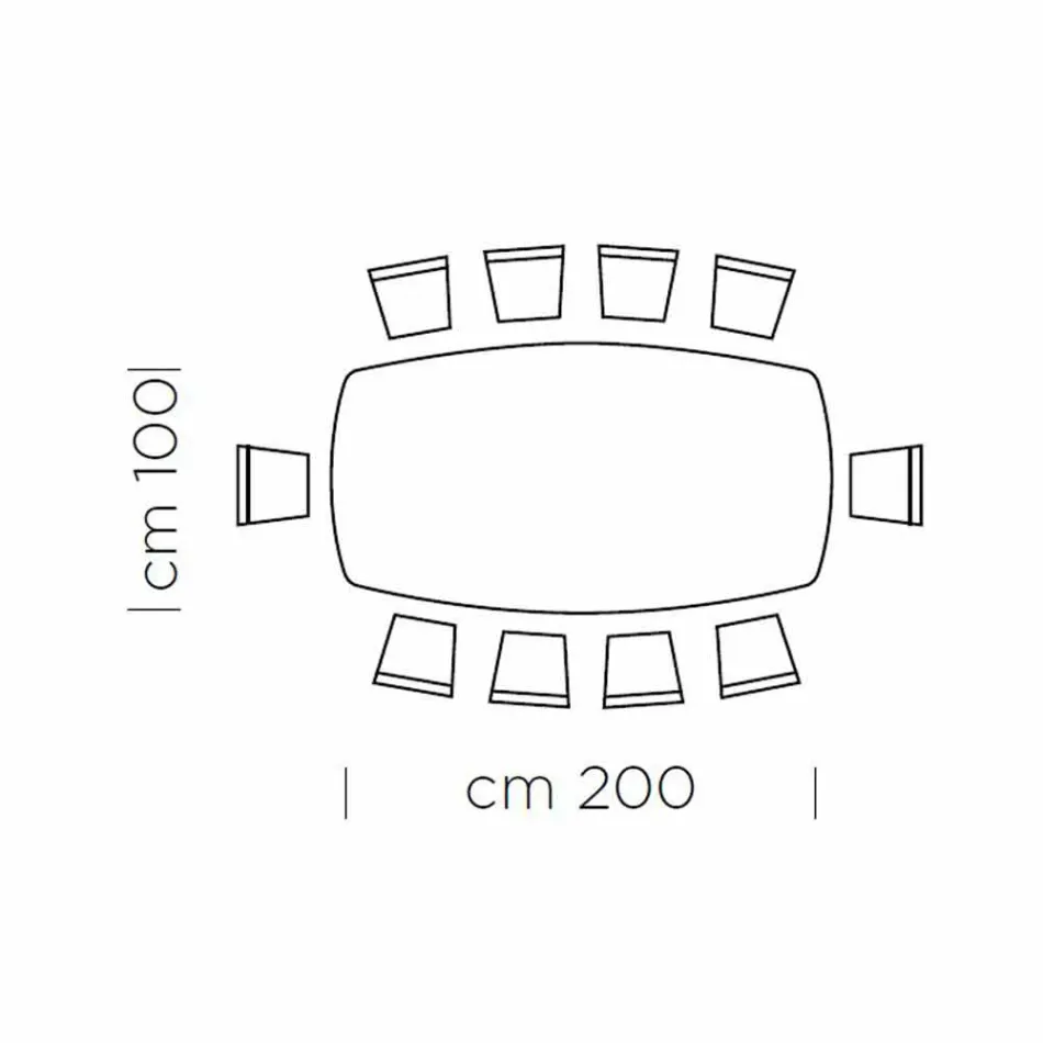 Luxusní Made in Italy Jídelní stůl ve tvaru sudu z Fenix a oceli - Settimmio Viadurini