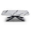 Sudový jídelní stůl z hyper-mramoru a luxusní Made in Italy Steel - Grotta